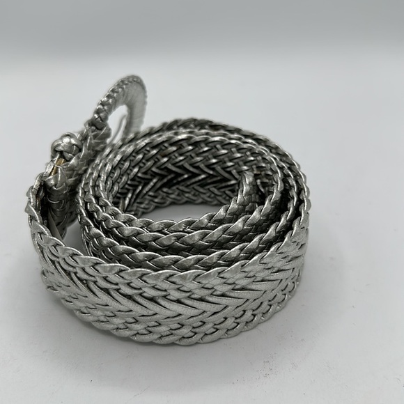 Silver metallic adjustable belt, size S/M - Picture 5 of 5